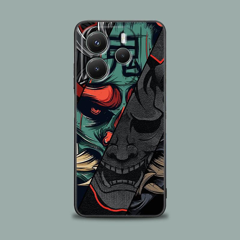 Samurai Ghost Hannya Ukiyo-E Mask Phone Case for Xiaomi Redmi 14C 12C 10C 13C 4G Redmi Note 14 13 12 11 10 Pro Plus 12S 9S Cover