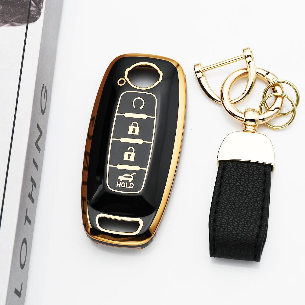 Shell For Nissan Micra Qashqai J11 X-Trail T32 Tiida Pathfinder Leaf Juke Versa Note Patrol Fob Tpu Car Key Case Cover Holder