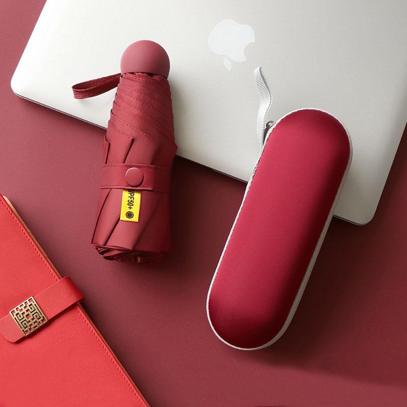 Dual-Use Compact Portable Sunshade, Pocket Capsule, UV Protection, Female Gift, Sunshade, Sun,5-section UMBRELLA