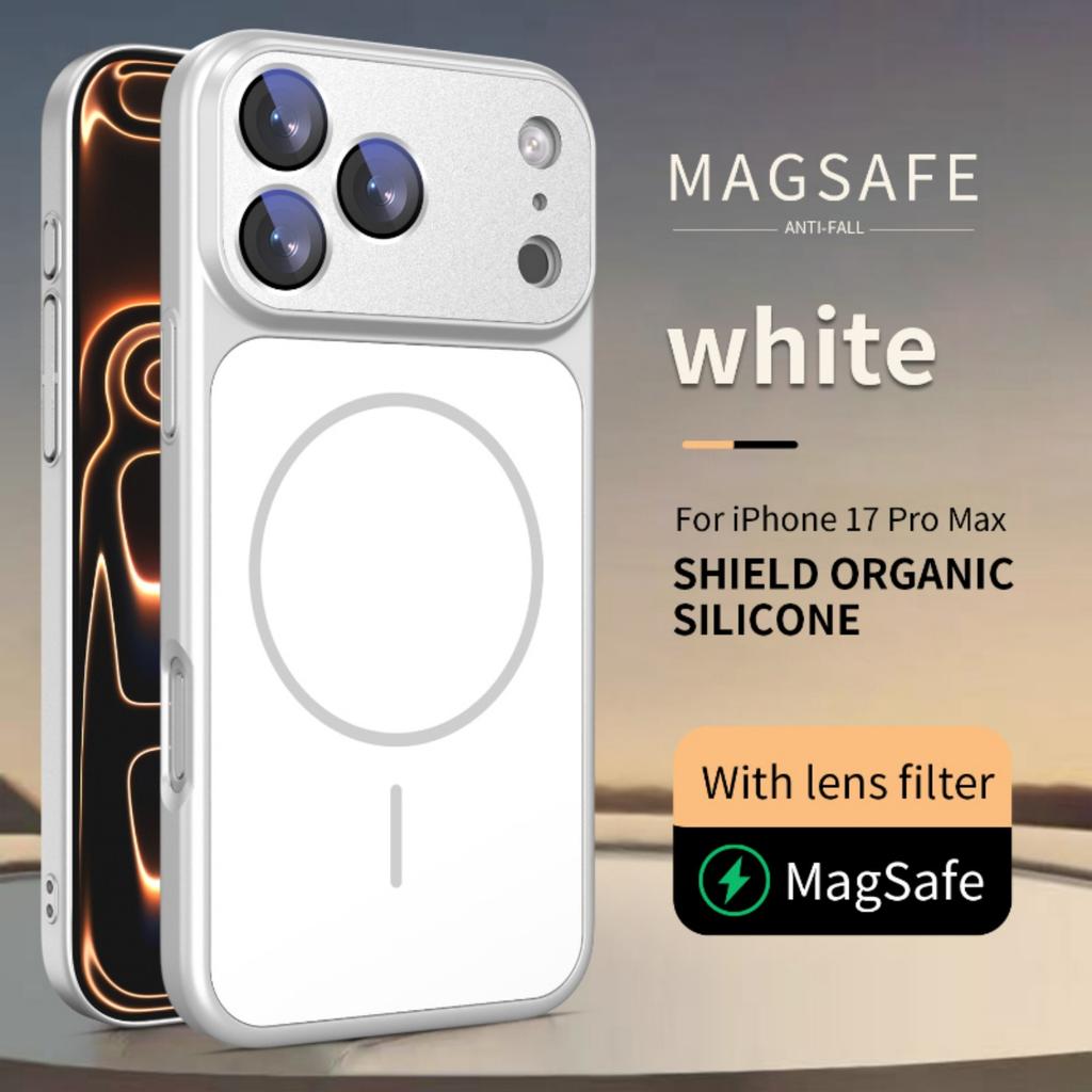 Nano Matte Lens Glass Protect Magnetic Case For iPhone 17 Air 16 15 14 13 Pro Max Phone Magsafe Luxury Hard Cover