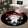 1pc Anime Design Round Carpet - Demon Slayer Theme Chair Mat for Office & Home Decor - Non-Slip Rug Suitable for All Seasons - Perfect
