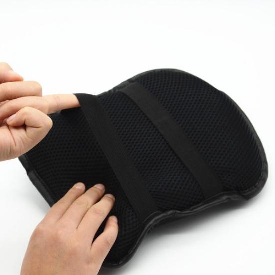 Black Car Armrest Box PU Leather Durable Mat Cover Center Console Soft Pad