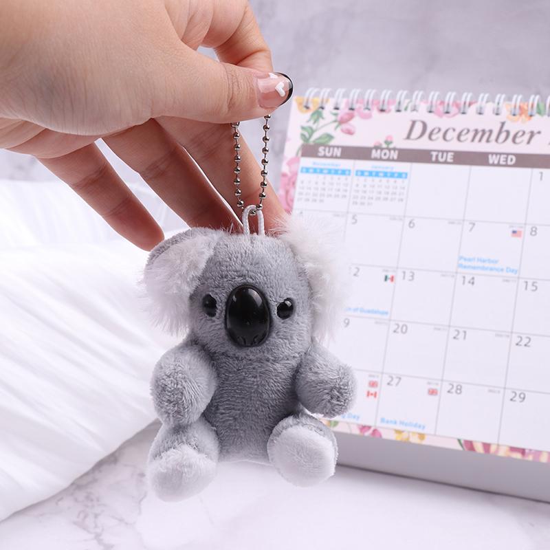 8Cm Gray Koala Bear Plush Stuffed Keychains Plush Animal Doll Toys Gifts