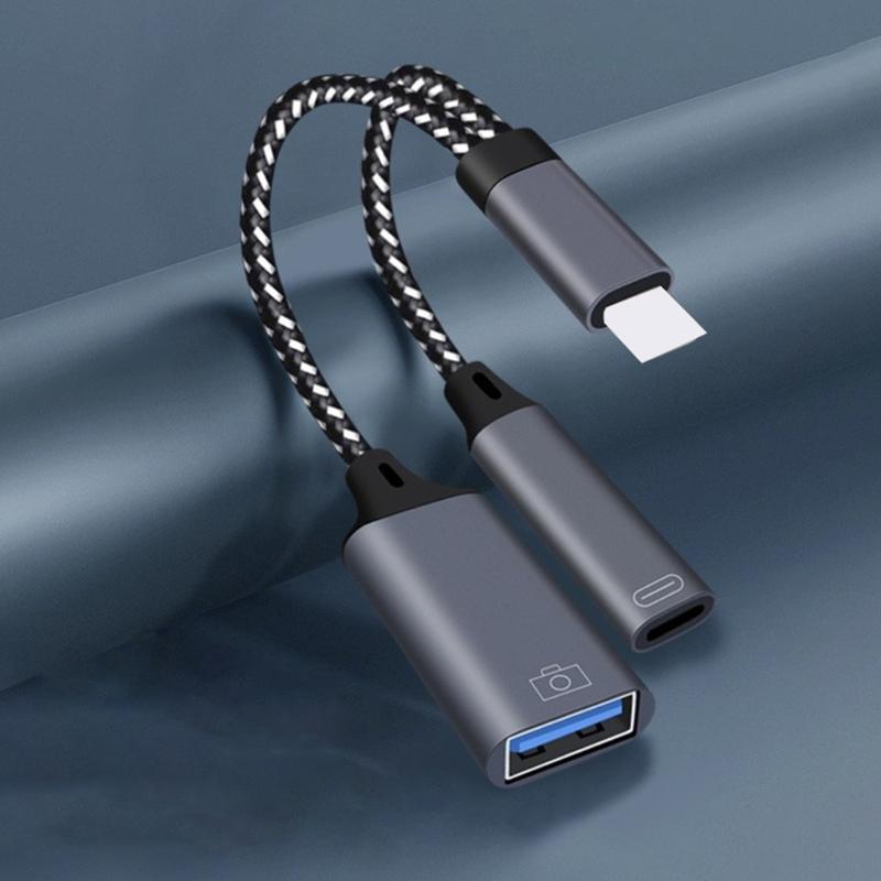 USB C Y Cable OTG Adapter USB C to USB OTG Splitter Support Fast Charging Highly speed Data Syncing Connecting Keyboards