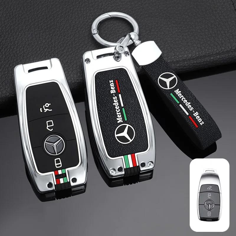 YWP4 Fashion Zinc Alloy Car Remote Key Case Cover For Mercedes Benz A C E S G Class GLC CLE CLA GLB GLS W177 W205 W213 W222 X167 AMG