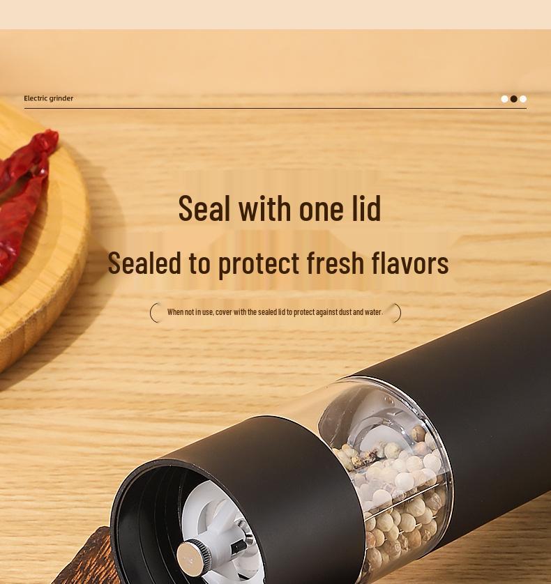Electric Pepper and Sea Salt Grinder for Seasoning