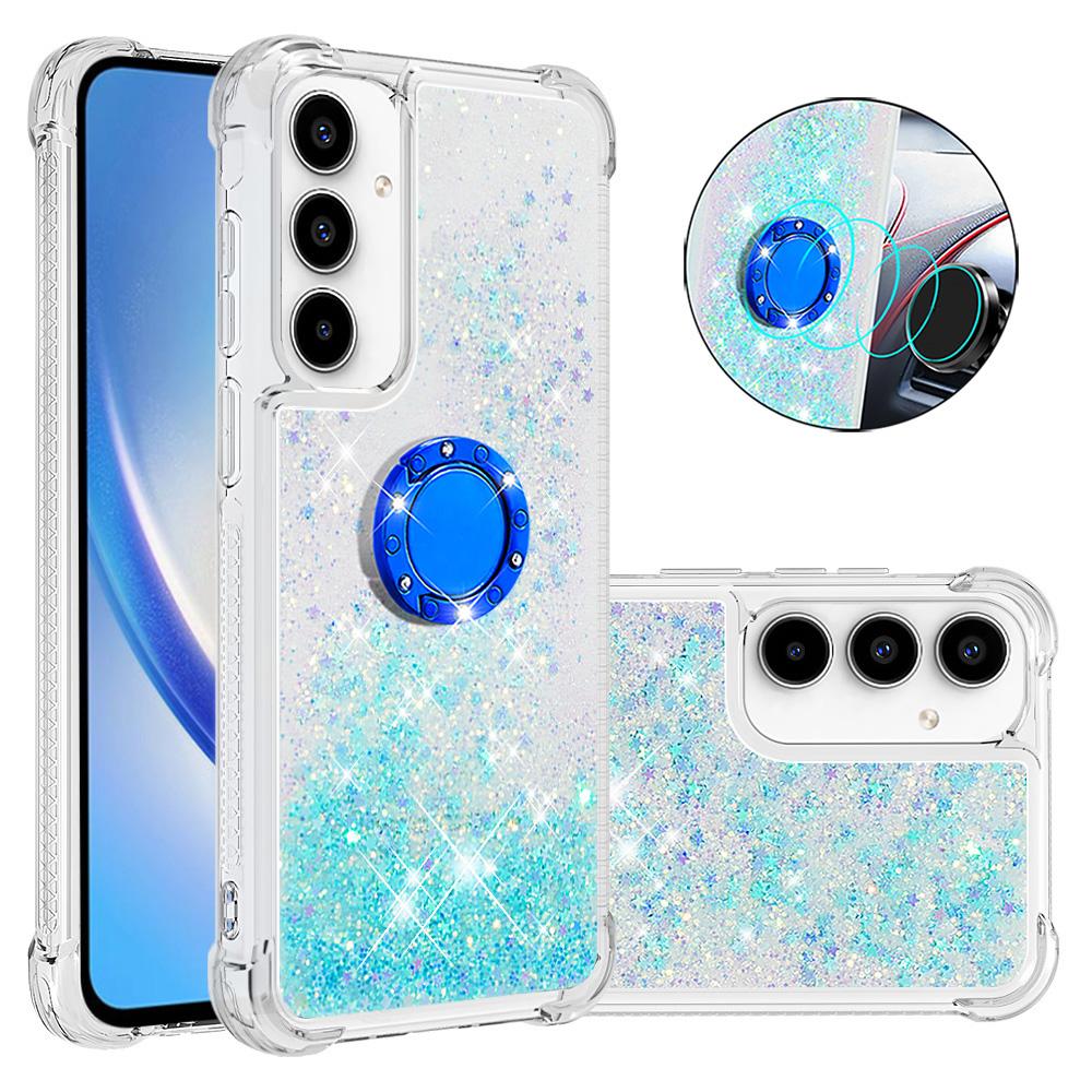 

For Samsung Galaxy A36 5G TPU Case with Kickstand Quicksand Shockproof Cover Blue/Pentagram