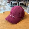 Couple retro old ripped baseball hat men's and women's tide street personality versatile soft top sunshade cap