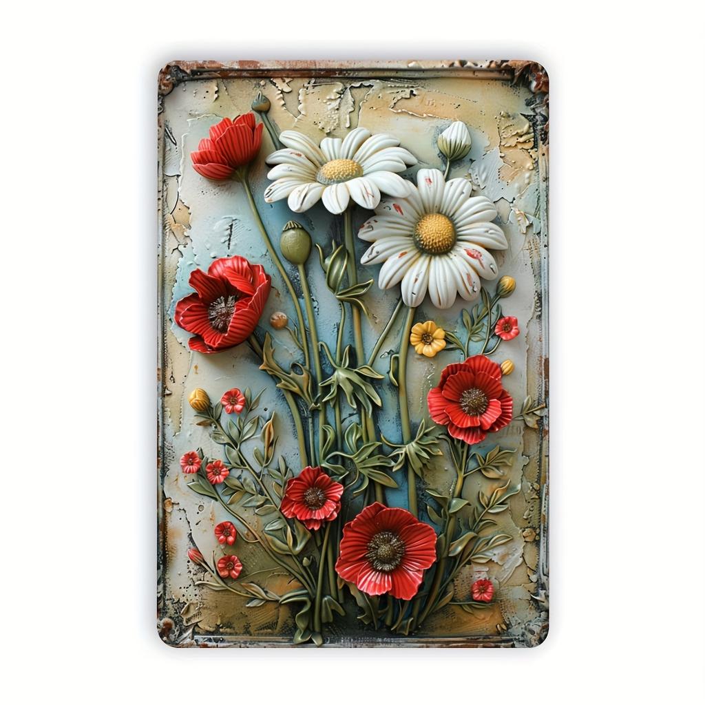 Vintage Bird Cactus Flamingo Metal Tin Sign Wall Art for Home, Bar, Garage & Garden Decor | Easy-Hang Vintage Animal Design