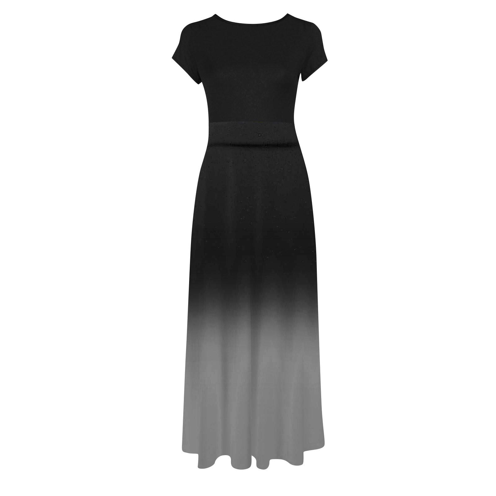 Женская летняя модная повседневная винтажная макси-юбка с круглым вырезом и коротким — фото 5