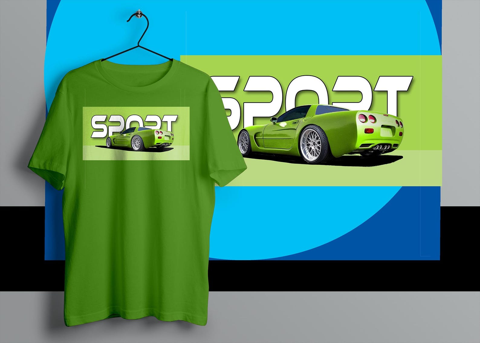 Modern Sports Car Shirt: Sleek Muscle Car Tee S