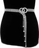Crystal Waist Belt for Women Rhinestone Chain Belt O-Ring Waistband Belt for Dress
