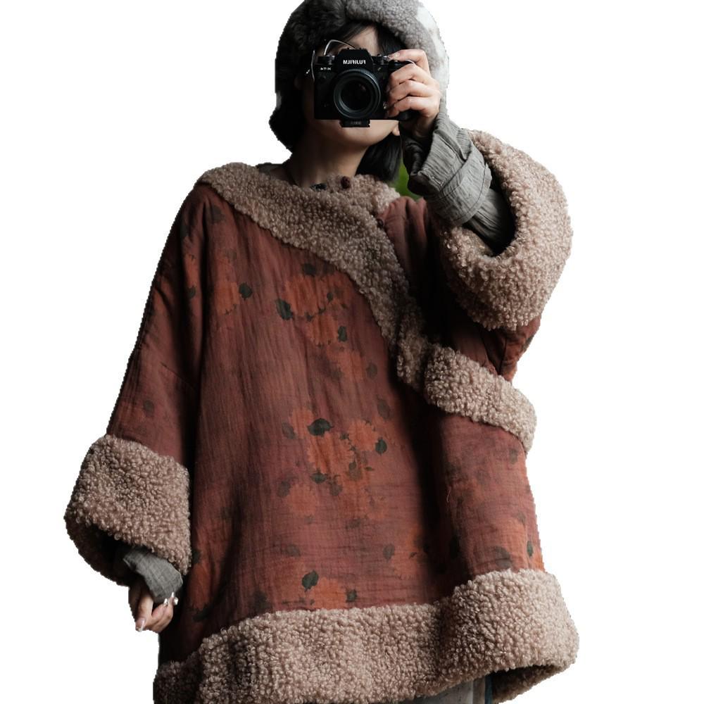 Original Women's Retro Lambswool Loose Cotton Jacket - Winter High-End Outerwear