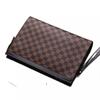 Pochette pour homme en cuir PU Grande capacité Portefeuille Business Casual Avec Bandoulière Chaînette Trajet Quotidien Voyage