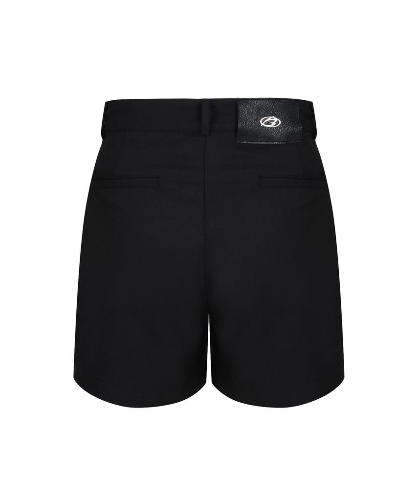 MORE THAN BLACK Logo Micro Shorts