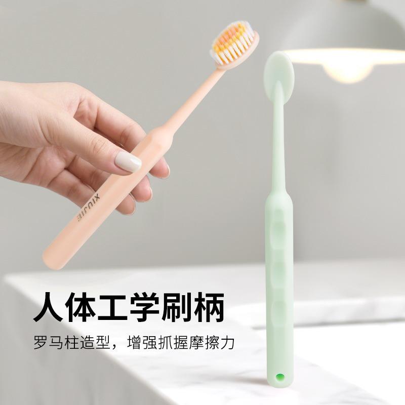 Popular Roman column handle big head toothbrush adult male and female couples travel supermarket family 5 toothbrushes