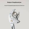 For Automotive Repair, Plumbing Heavy-Duty Industrial Crab Claw Wrench - Quick-Adaptive Ratchet, Wide Jaw Adjustable Tool