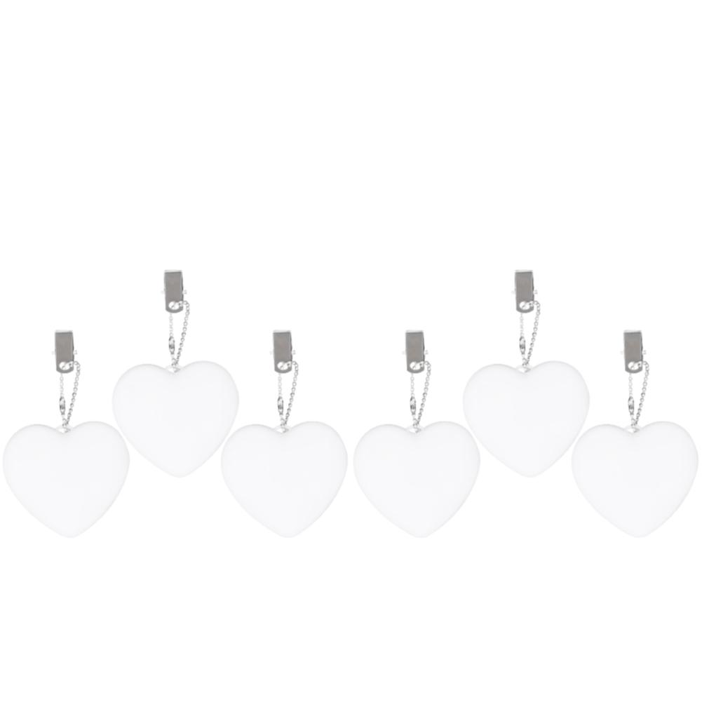 6-1 ST Väska Hjärta LED-Lampa Automatisk Rörelseaktiverad Handväska Lampa för Kvinnor Bah Väskberlock Väska Hjärta Nyckelringslampa