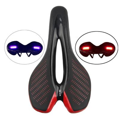 Siodełko rowerowe z lampką tylną MTB Mountain Bicycle Cycling Cushion Lampka ostrzegawcza Wygodne siedzenie Outdoor Bike Accessories Hurtownia