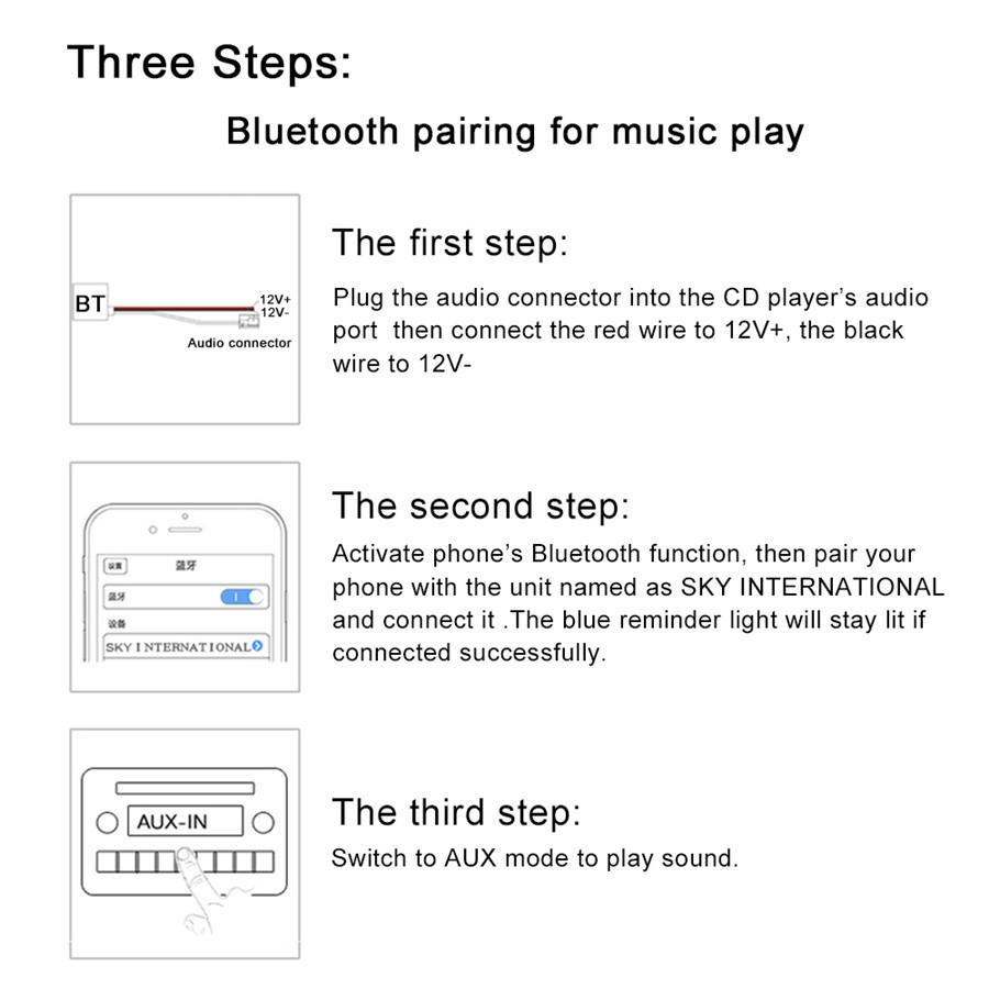 Car Bluetooth Module Audio Aux Cable w/ Filter For BMW E46 Business CD Head Unit