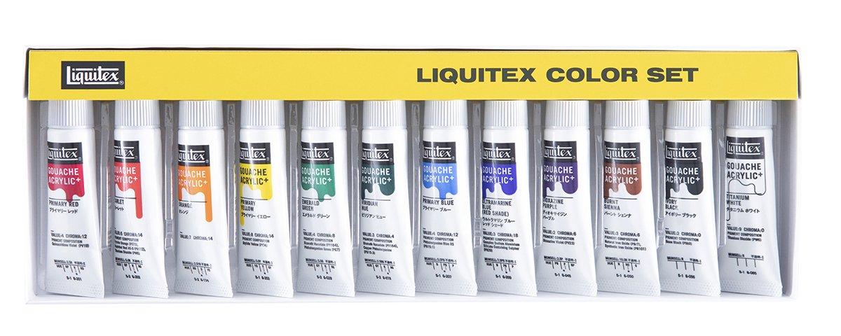 

Liquitex Gouache Acrylic Plus 12-Color Set G1 10ml