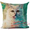 Cat Cushion Cover Kitten Printed Linen Throw Pillows Living Room Sofa Decor Throw Pillows Home Decoration Pillowcase Xcm