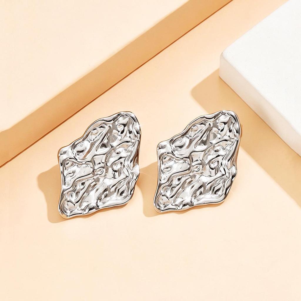 18K Gold Vacuum-Plated Geometric Stainless Steel Earrings