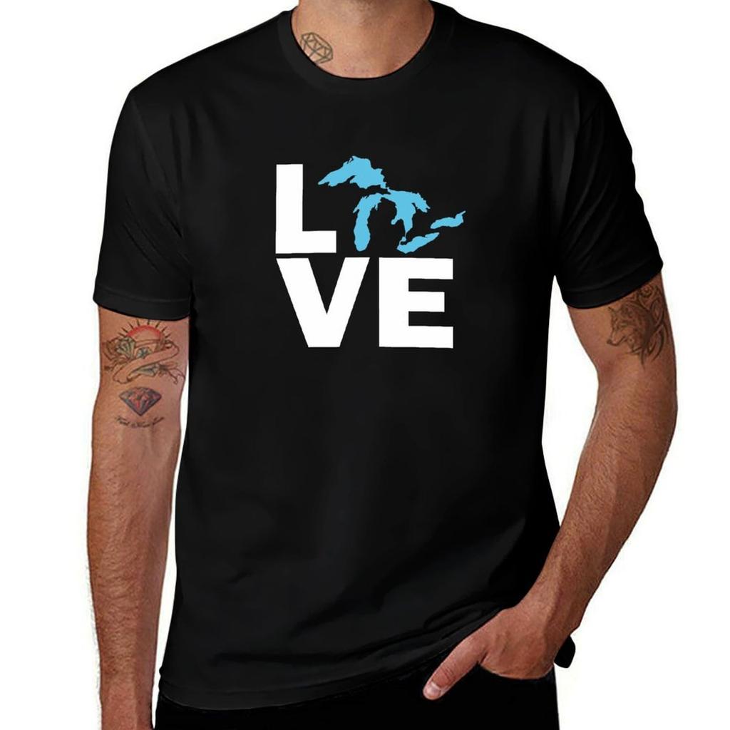 I love Michigan Great Lakes Blue Water TShirt Summer Holiday TShirt