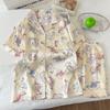 Sweet Puppy Cartoon Ice Silk Pajamas Women'S Summer Short-Sleeved Loungewear Suit Can Be Worn Outside