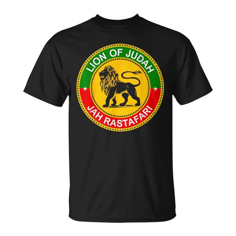 Rasta Reggae Lion Of Judah Headphones Jamaican Reggae Music T-Shirt