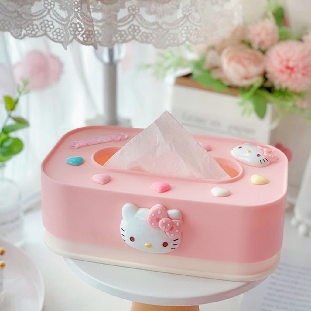 Cute Lift Tissue Box Rectangular Plastic Free Adjustable Lift Lifting Tissue Box for Bedroom Living Room