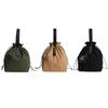 Canvas Drawstring Lunch Bag with Handle Portable Insulated Handbag Multifunctional Camping Food Container Work Picnic Travel Bag