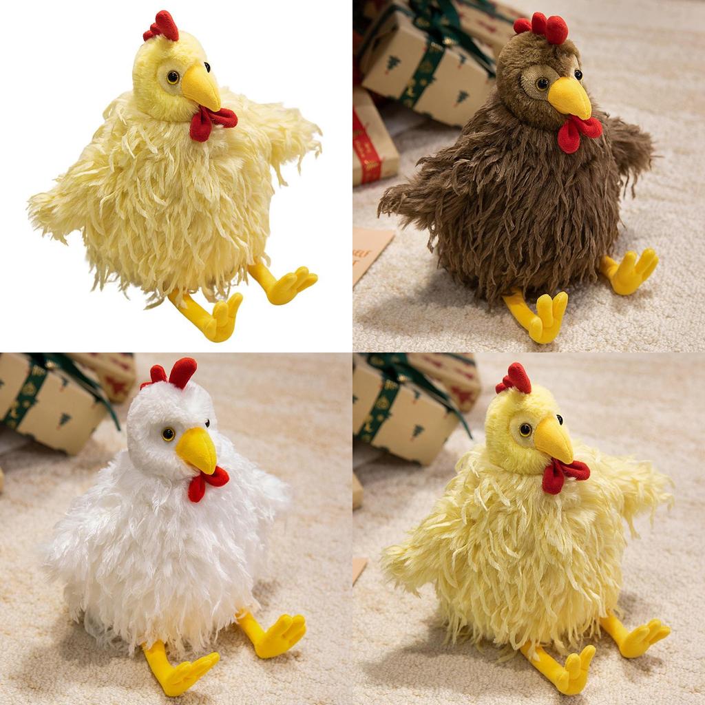 Longhaired Chick Plush Toy Cartoon Chicken Stuffed Animal For Kids And Collectors