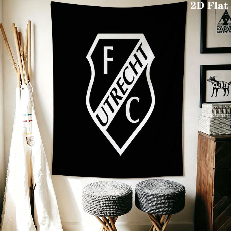 FC Utrecht Wall Hanging Printed Fabric Blanket Decorative Tapestries for Bedroom Living Room Home Decor