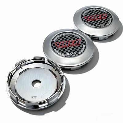 4pcs 77MM Clips 72MM JDM VOLK Logo Emblem Car Wheel Center Caps Rim Hubcaps Dust Cover RAYS Badge Wheels Hub Cap Car Accessories