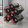 Schreibtisch-Weinhalter Weinregal Schmiedeeisen Aufbewahrung Rautenförmiges Design