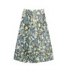 Fashion Style 2024 Spring New Women's Metal Surface Print Shirt High Waist Pleated Skirt 2592906 303