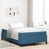 Bed Frame with Mattress Dark Blue 120 x 200 cm Fabric