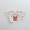 2023 Summer Cartoon Bear Cotton T-Shirt for Kids – Trendy Short Sleeve Top for Boys and Girls