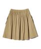 Peace Maker Corduroy Point Cotton Work Midi Skirt (Beige)