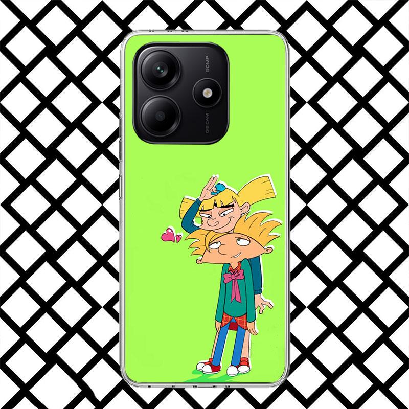 Cartoon Hey Arnold Fondos Phone Case for Xiaomi Redmi Note 15 14 14S 13 12 12S 11 Pro Plus 11E 11T 11S 10S 5G Soft Cover Fundas