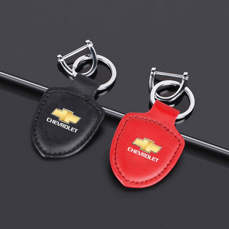Luxury Leather Car Logo Keychain High Grade Keyring For Chevrolet Spark Captiva Cruze Malibu Equinox Trax Camaro Blazer Traverse