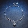 Korean Style Luxury Moissanite Bracelet for Women - 1 Carat D Color, S925 Sterling Silver.