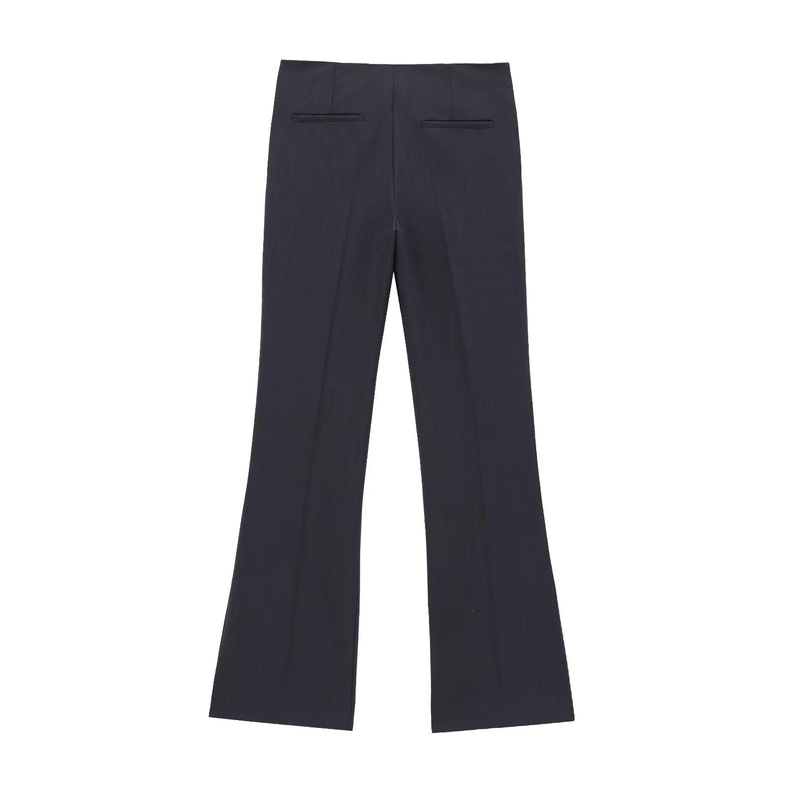 

Женский французский двубортный блейзер и расклешенные брюки, модный комплект, весенне-осенний европейский стиль L