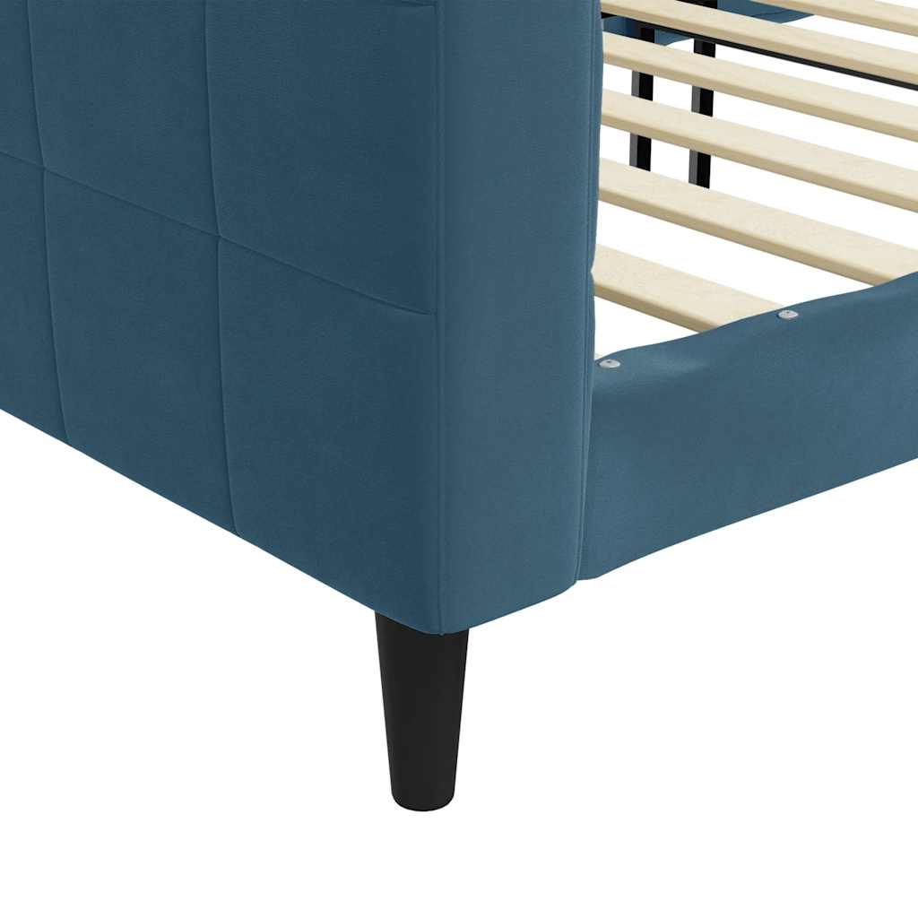 Vidaxl Sofa with Sleeping Function, Blue, 90X200 Cm, Upholstered In Velvet