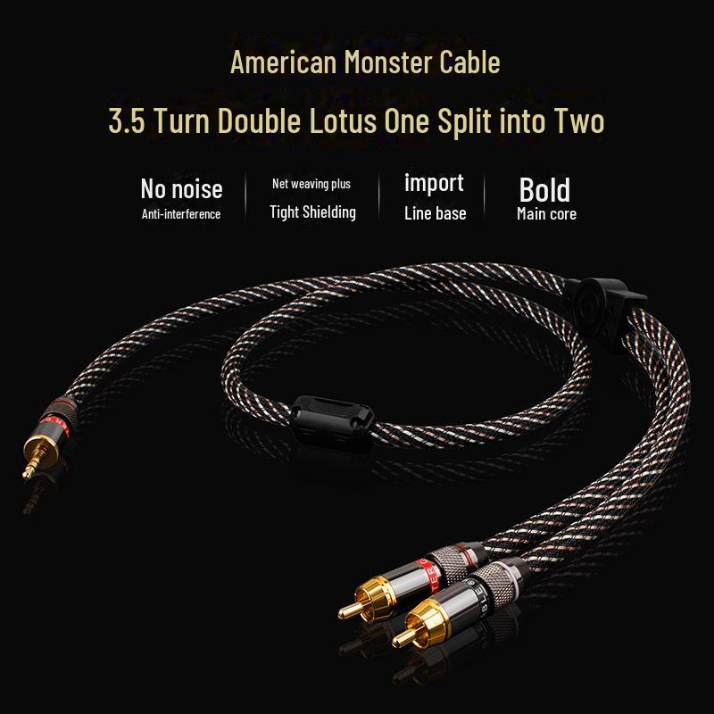 Yangyang Audiophile 3.5mm To Dual RCA Audio Amplifier Cable