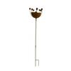 Vintage Metal Bird Bath, Bee Water Bowl, Freestanding Stake Feeder, Rust-proof Weather-resistant Outdoor Ornament with Built-in Drainage, Garden