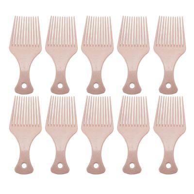 10PCS Hair Detangling Comb Wide Teeth Ergonomic Handle Barley Stalk Hair Pick Comb