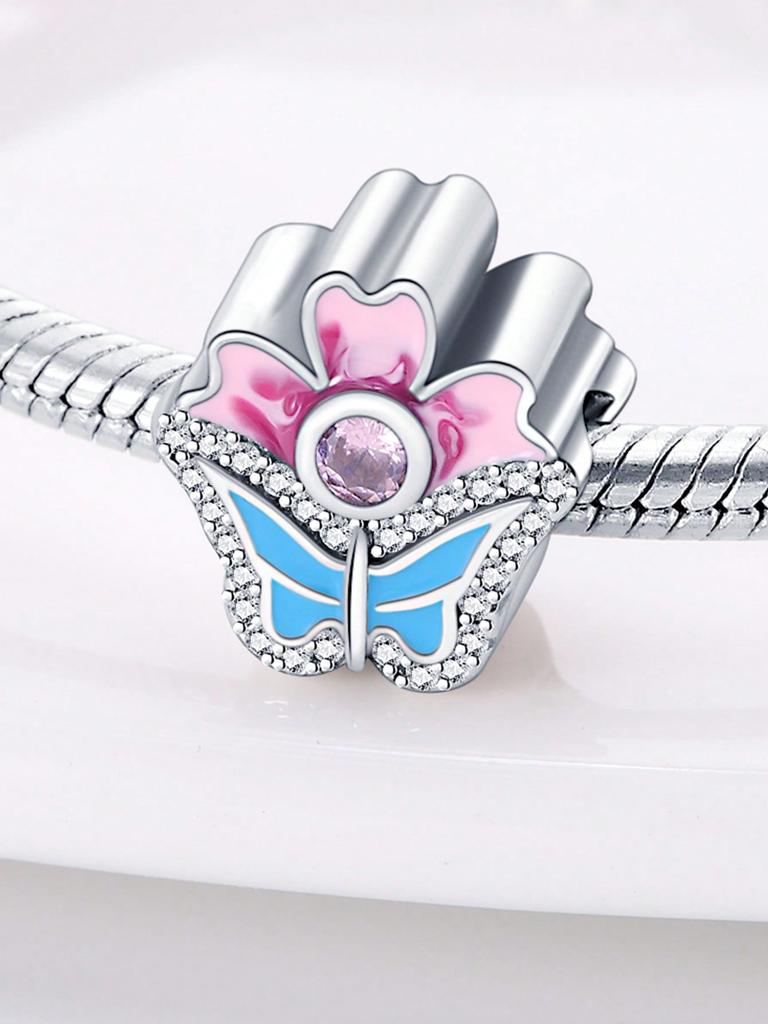 Frühlingsblumen Kleeblatt Perlen Anhänger Kupferbeschichtet Passende Anhänger Kupferoriginal Armband Für Schmuckherstellung DIY Anhänger