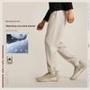 Li Ning Basketball Series Casual Loose Mid Waist Knitted Sports Pants Men Bottoms Oatmeal-Gray AYKU139-4
